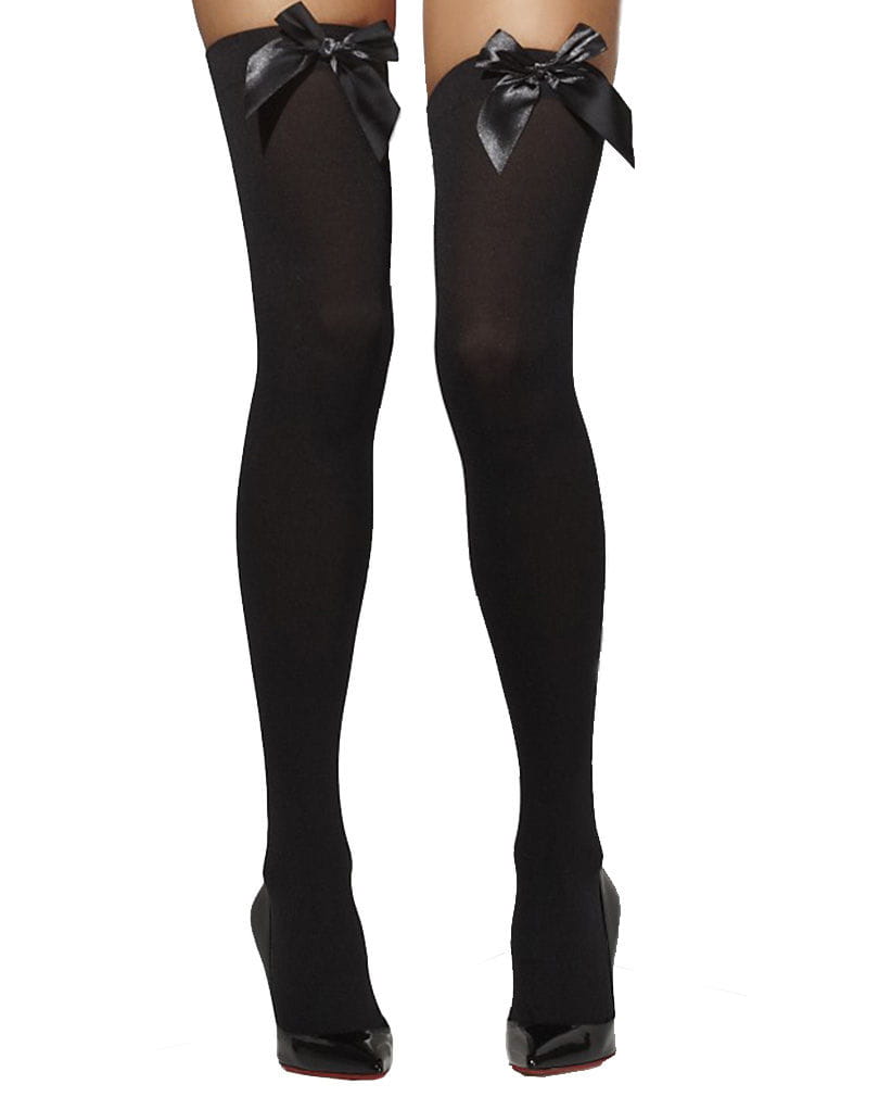 Blickdichte halterlose Strümpfe schwarz