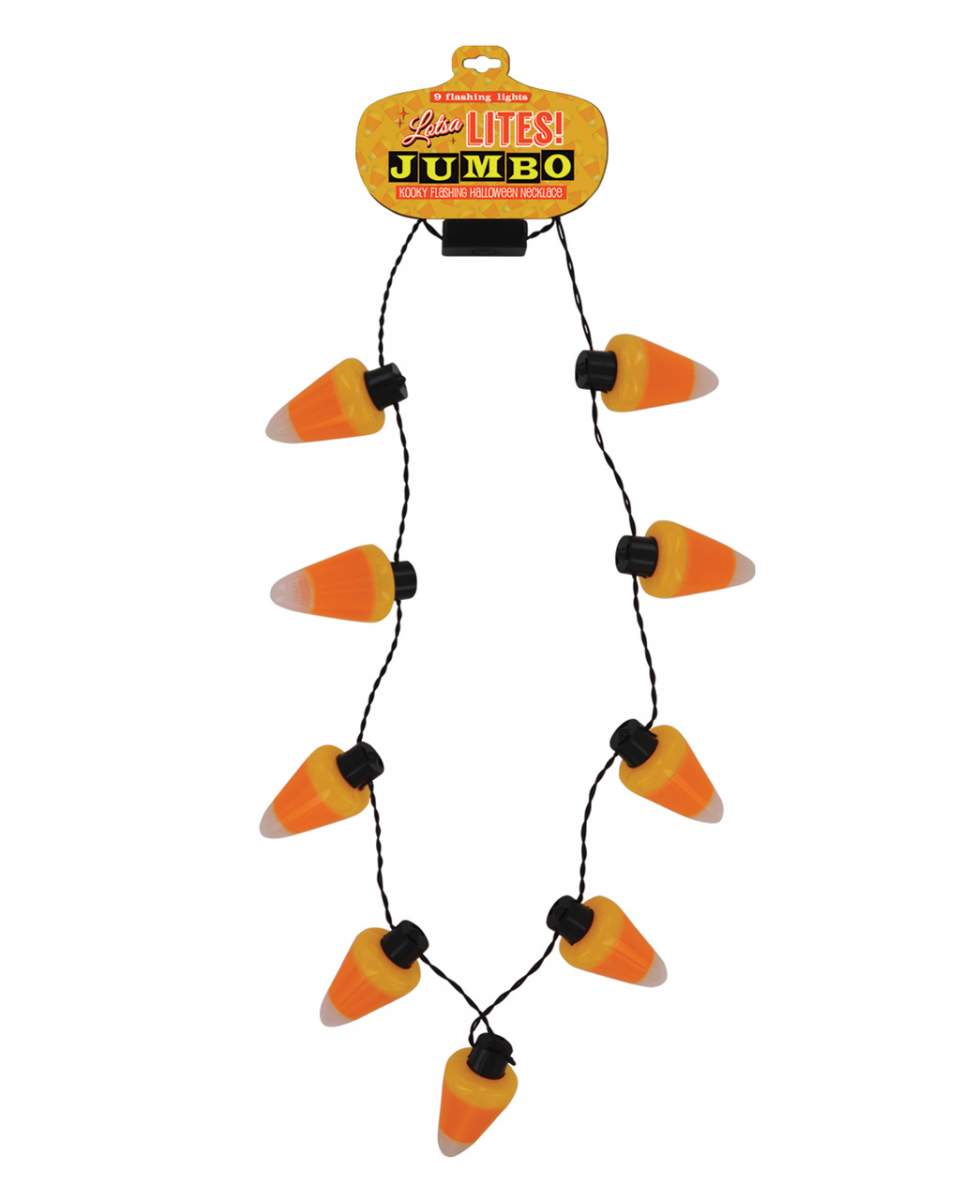 Blinkende Jumbo Candy Corn Halloween Halskette