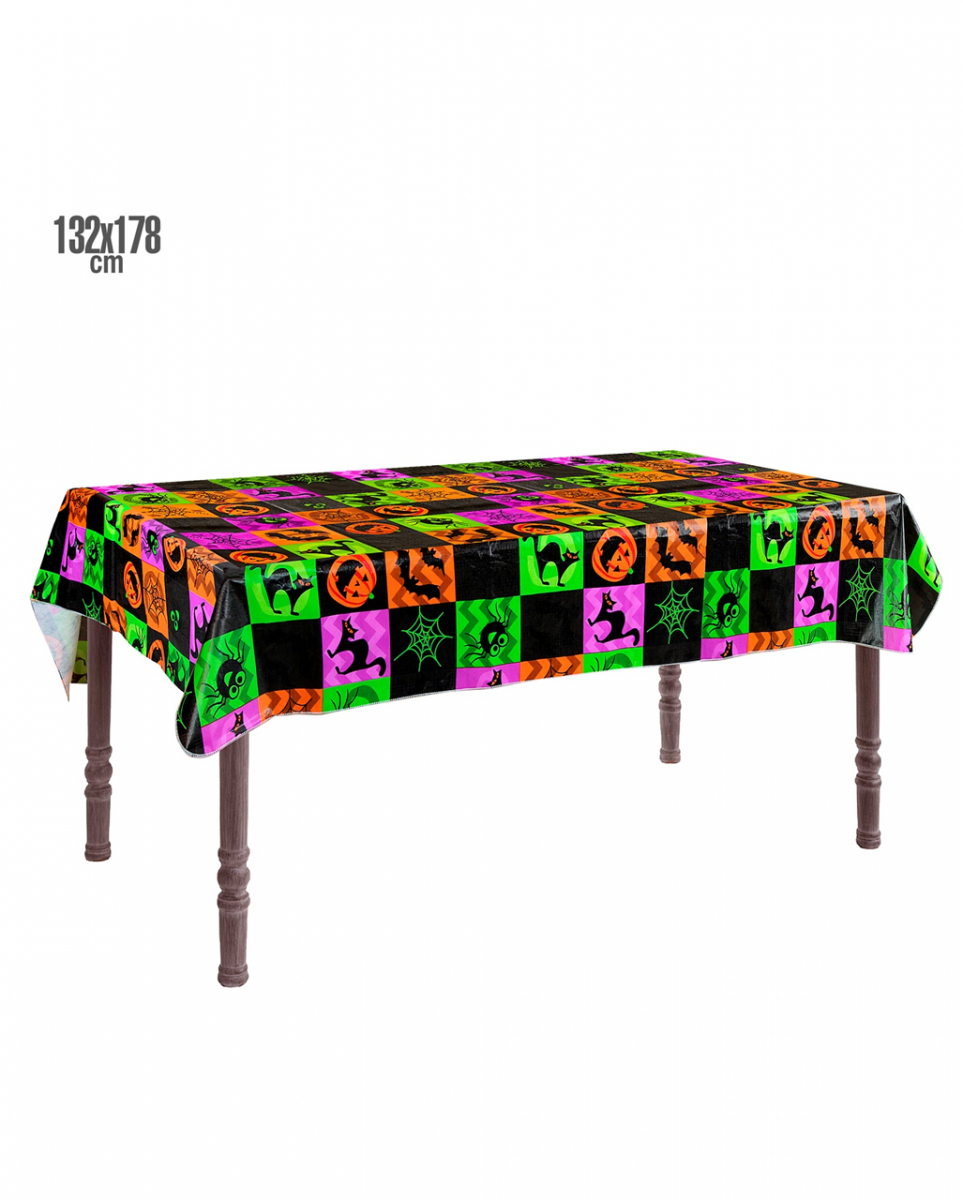 Farbige Halloween Tischdecke