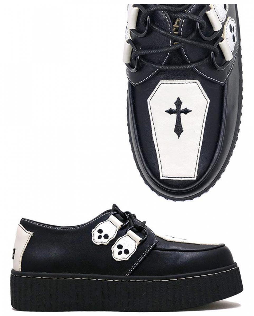 Schwarze Coffin Creepers Schuhe