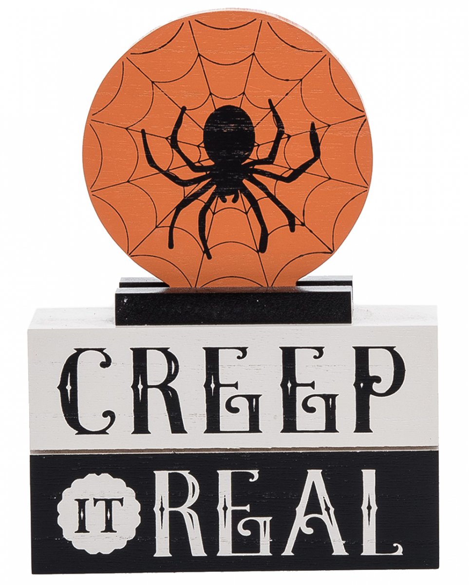 Halloween Holz Tischschild Creep it Real