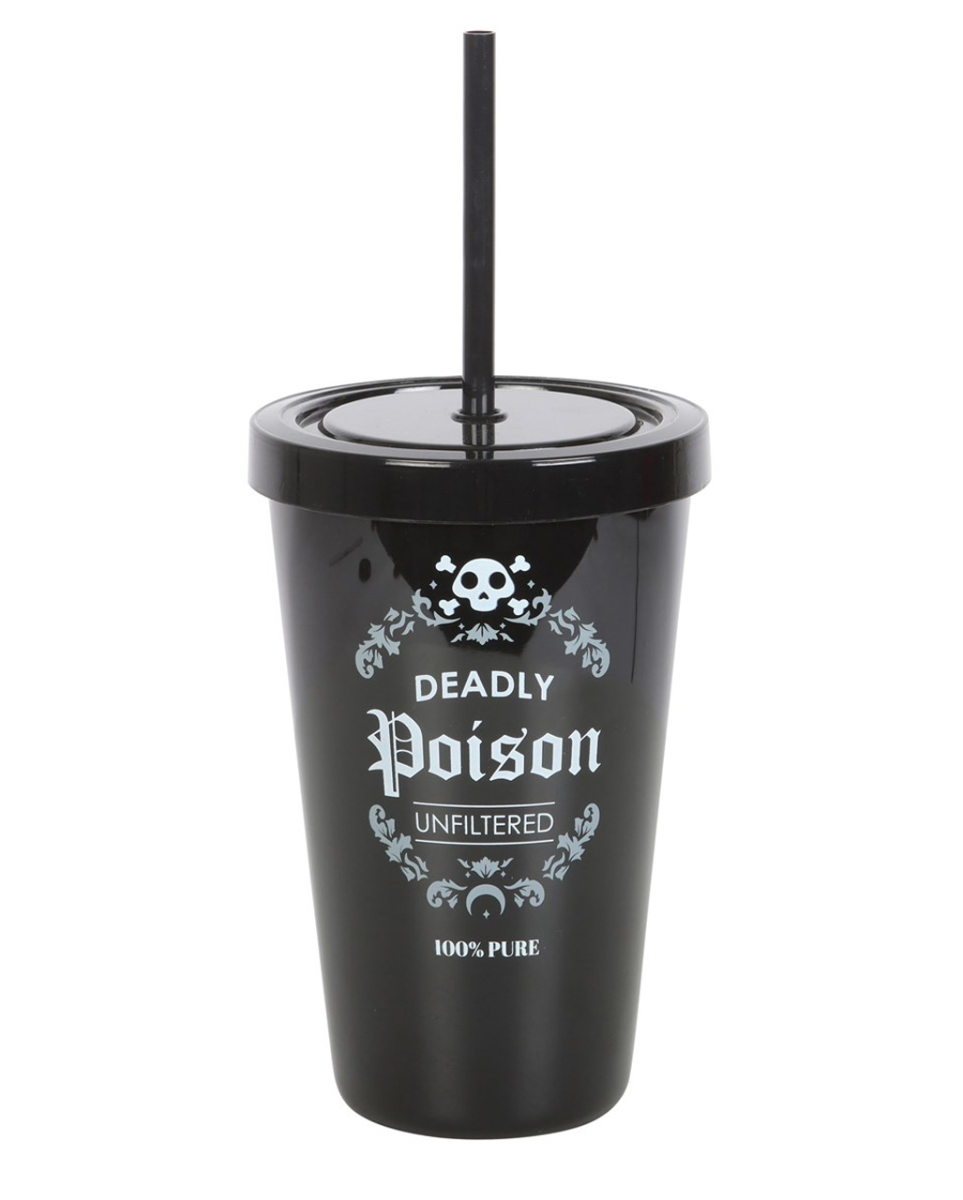 'Deadly Poison' Getränkebecher mit Trinkhalm