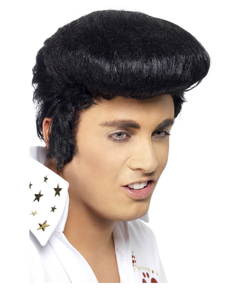 Elvis Perücke mit Koteletten