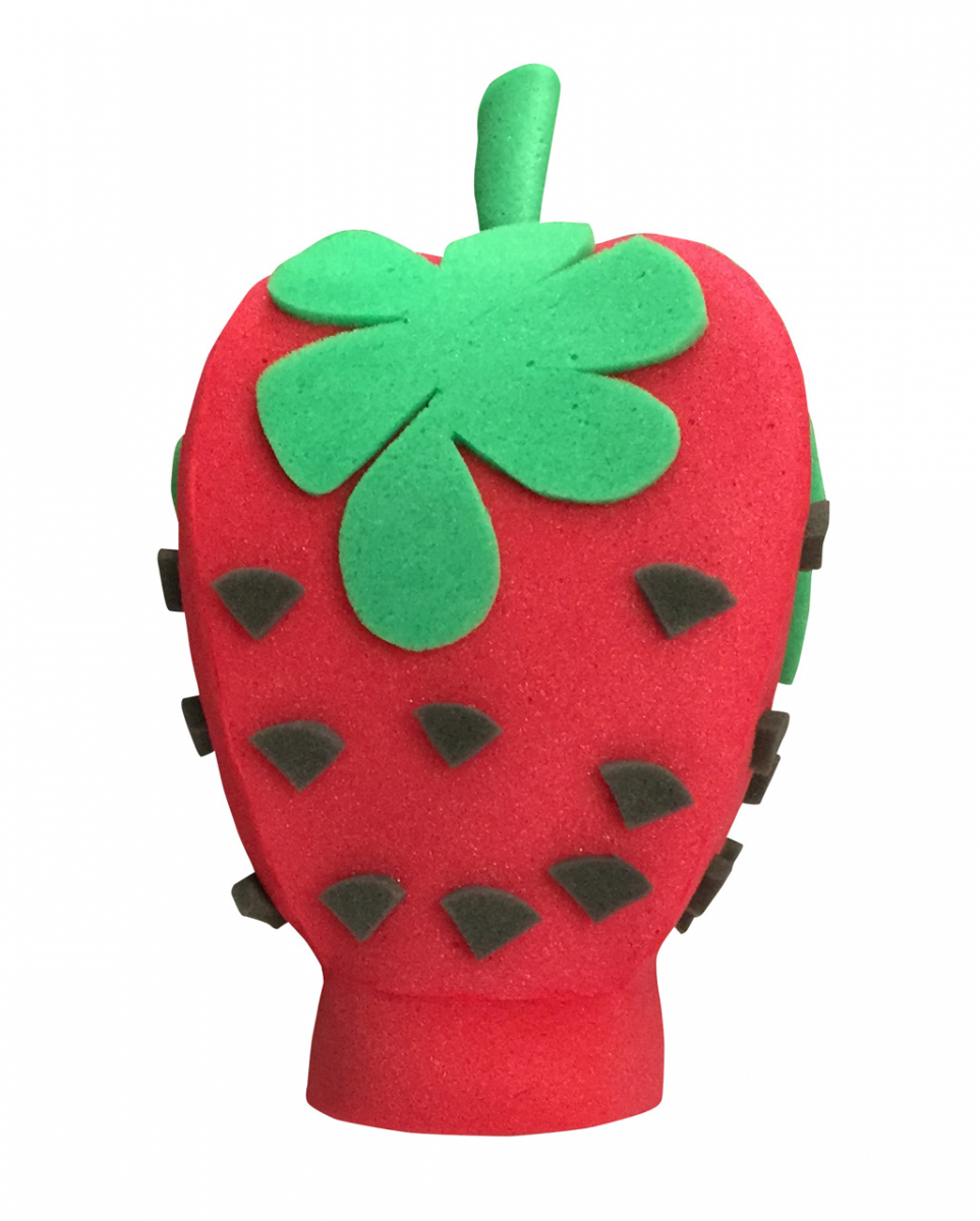 Erdbeer Hut aus Schaumstoff