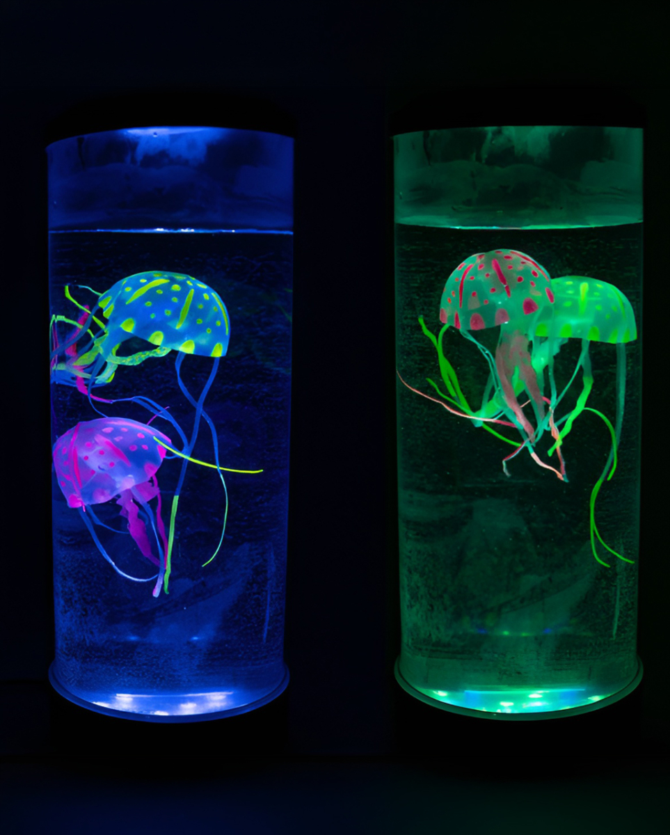 Fluoreszierende LED-Lampe mit Quallen