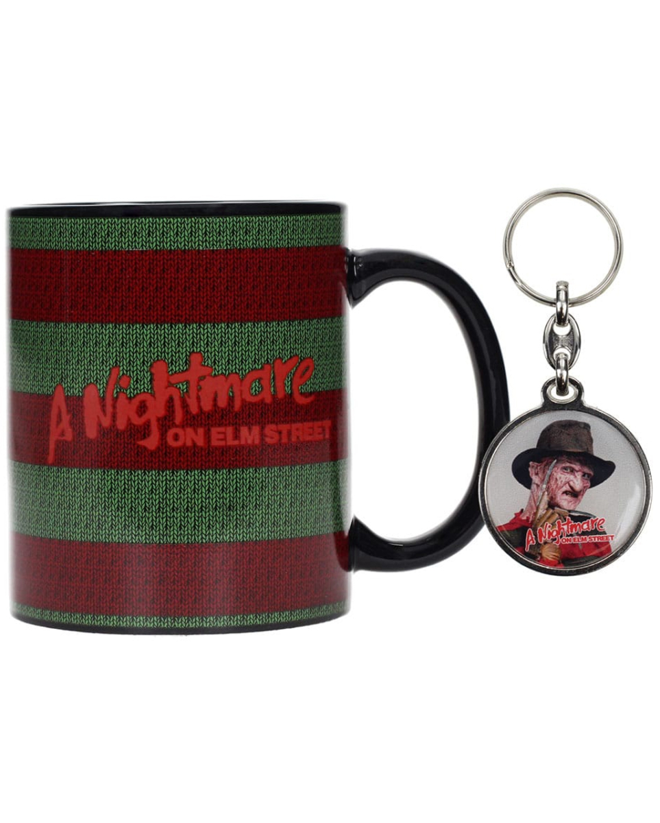 Freddy Krueger Tasse & Schlüsselanhänger Set