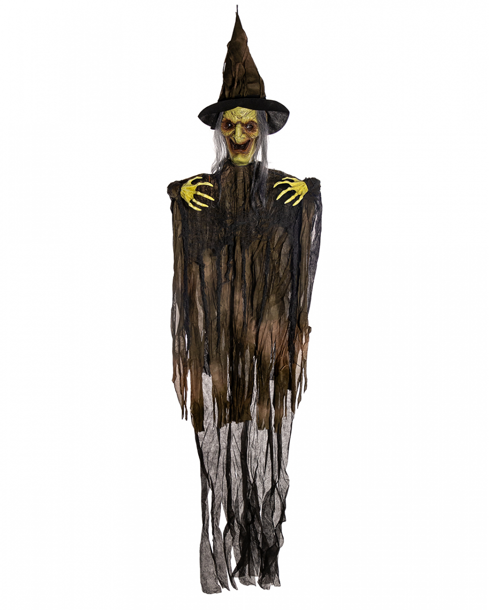 Unheimliche Waldhexe mit Sound, Licht & Bewegung 153cm