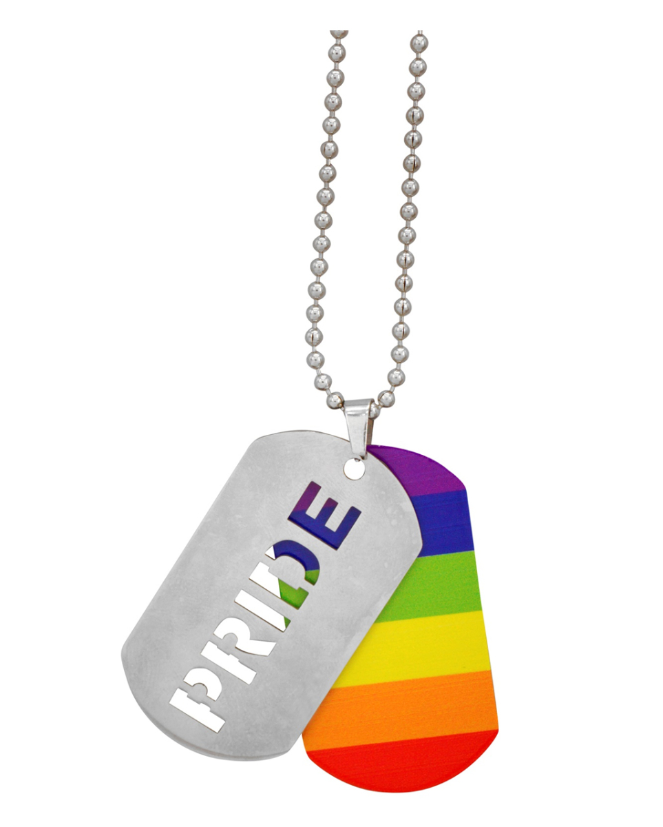 Dog Tag Gay Pride Halskette