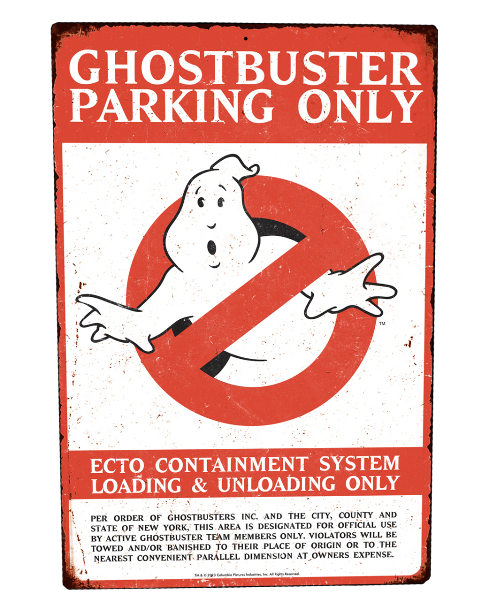 Ghostbuster Parking Only Deko Schild Metall
