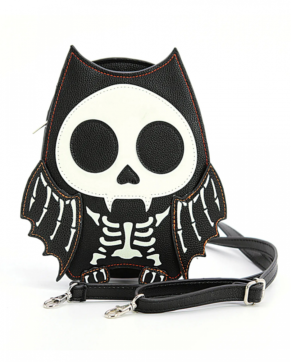 Skelett Fledermaus Handtasche 'Glow in the Dark'