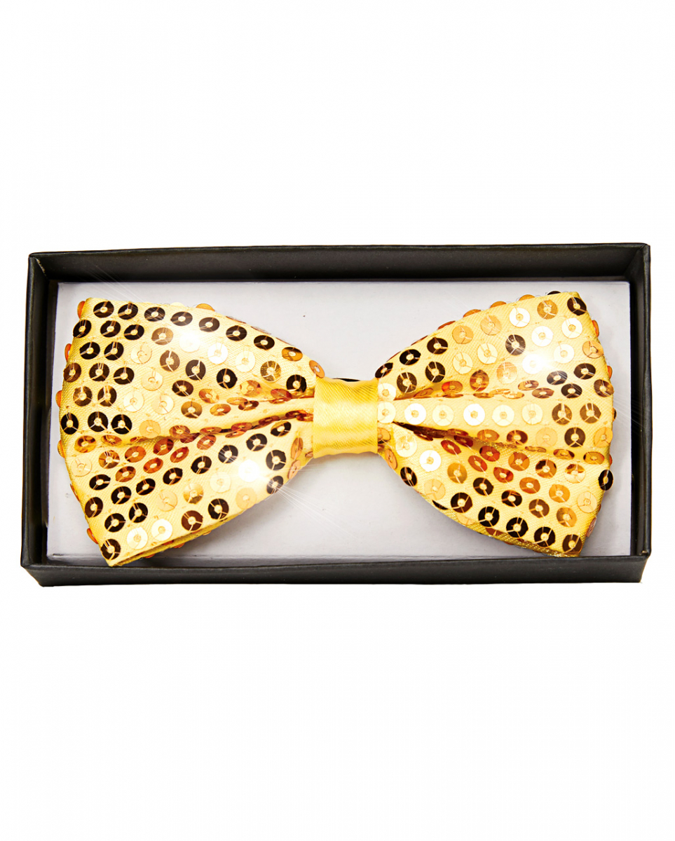 Pailletten Fliege Deluxe gold