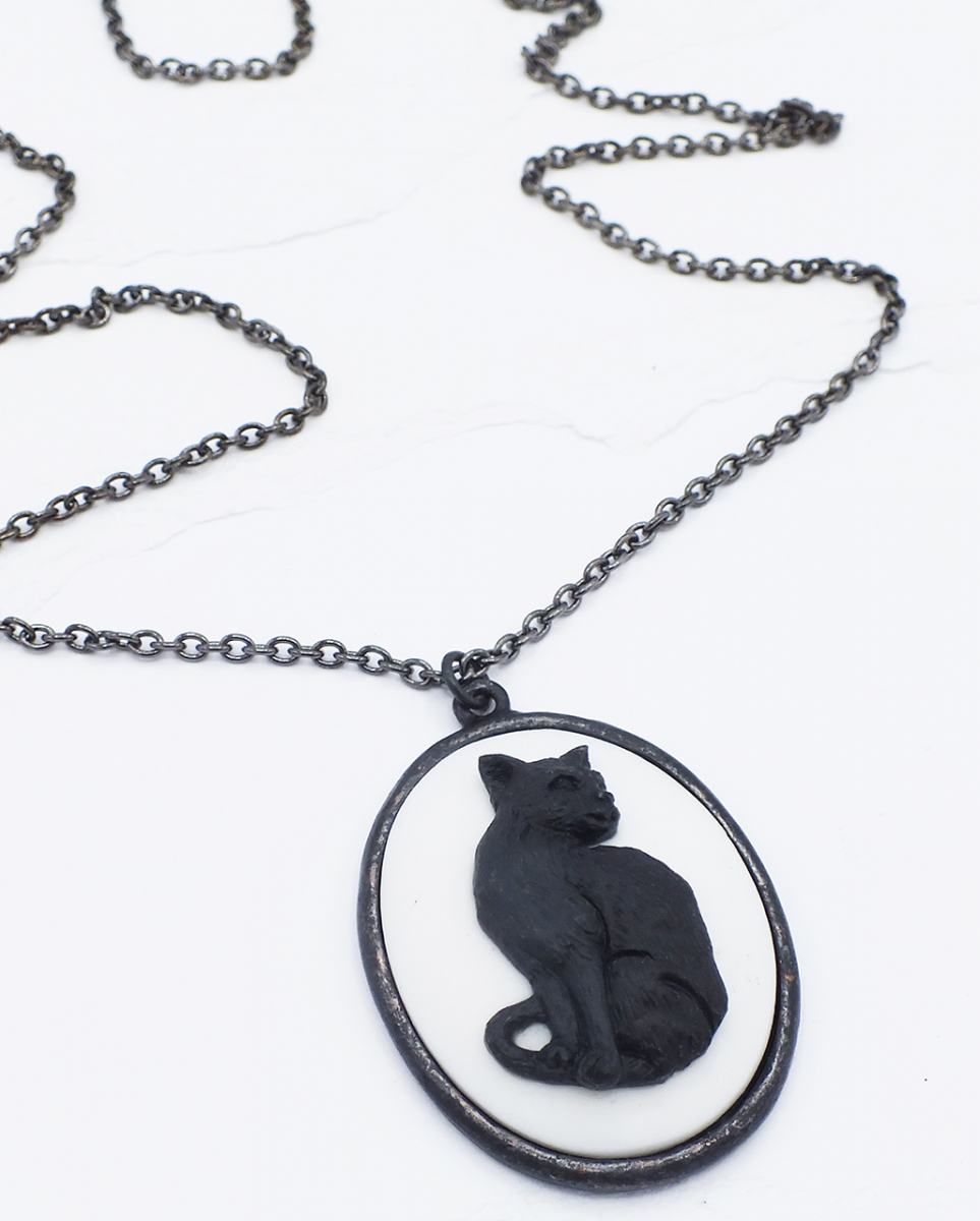 Katzen Gothic Kette als Geschenk