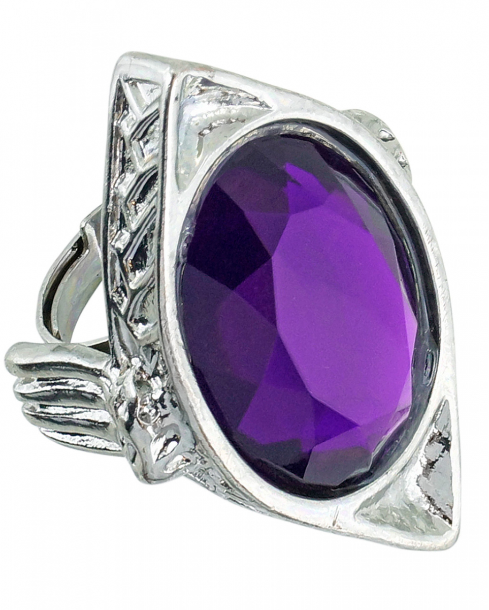Ring mit violettem Schmuckstein