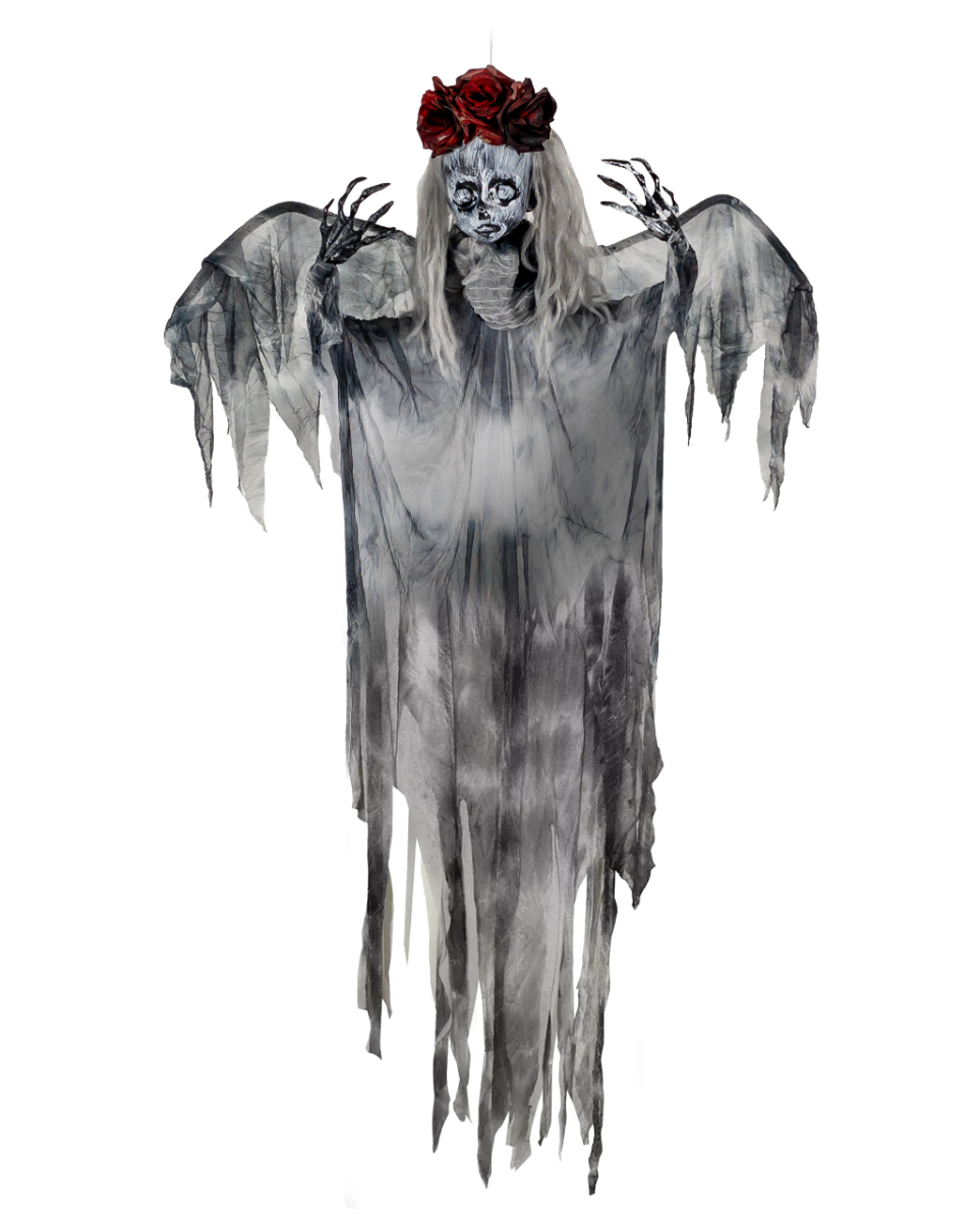 Gothic Puppe im Fetzenkleid mit Flügel 100cm