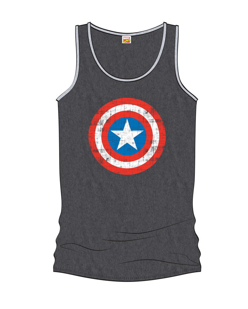 Captain America Herren Tank Top grau