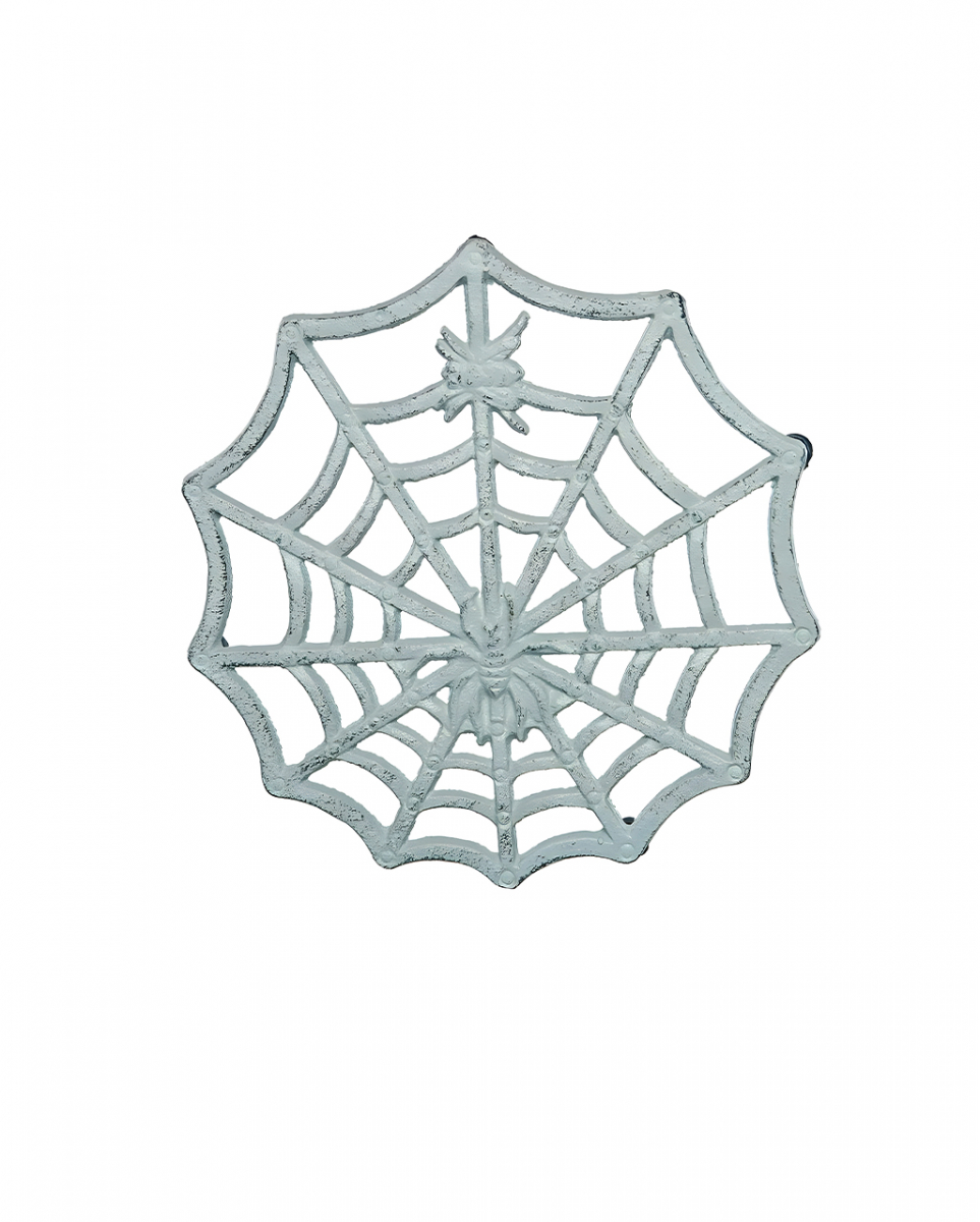 Spinnweben Gusseisen Untersetzer Weiß