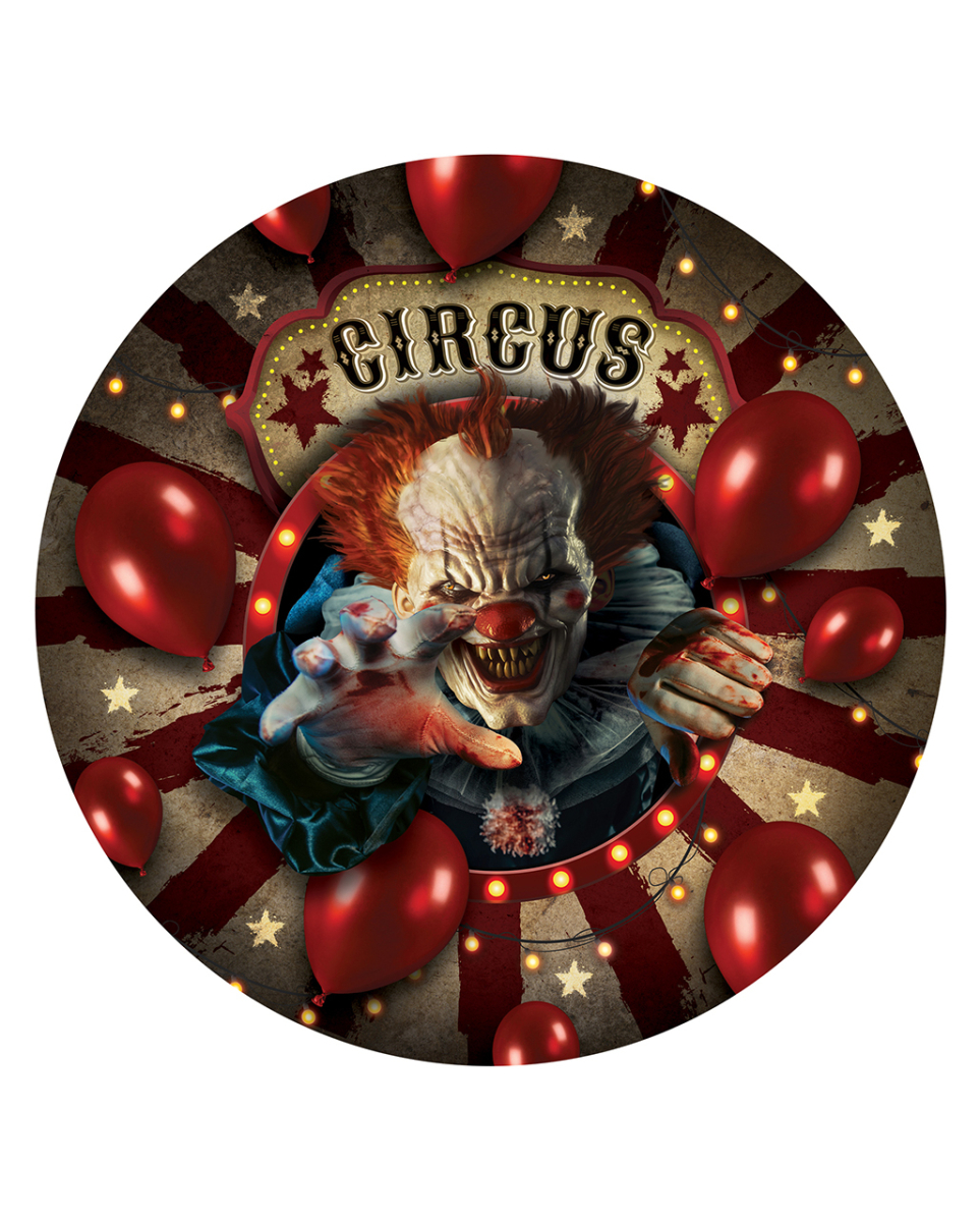 Horror Clown Zirkus Pappteller 6 St.