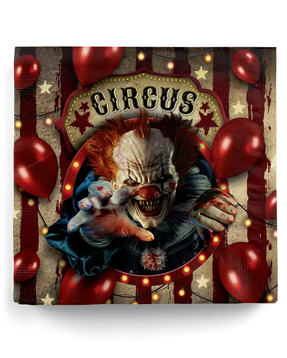 Horror Clown Zirkus Servietten 12 St.