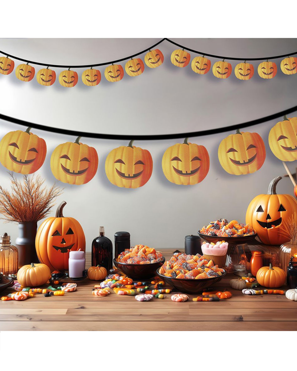 Halloween Girlande Kürbis 3m