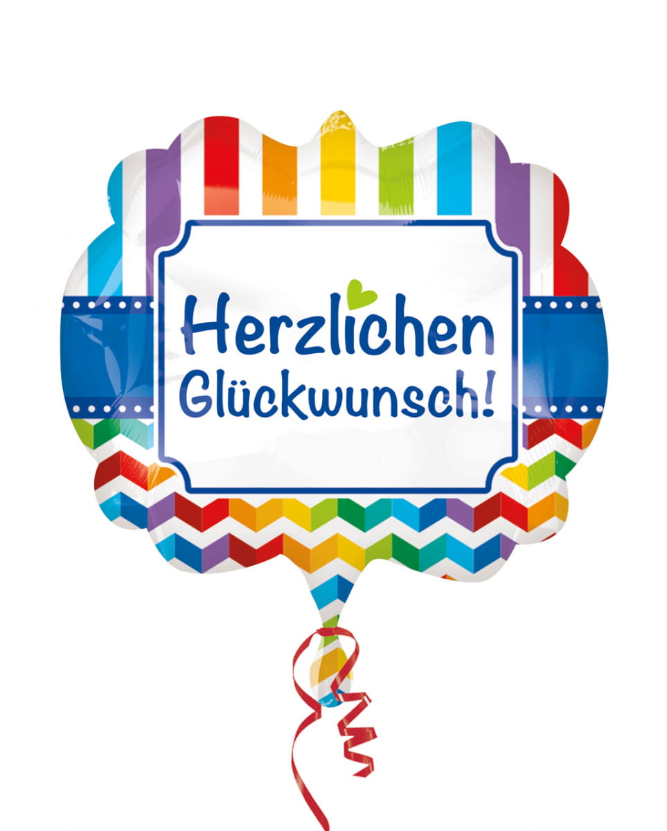 Herzlichen Glückwunsch Rainbow Folienballon XL