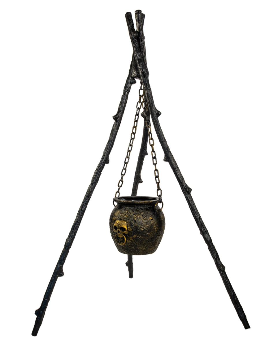 Hexenkessel mit Dreibein Licht & Sound 130cm