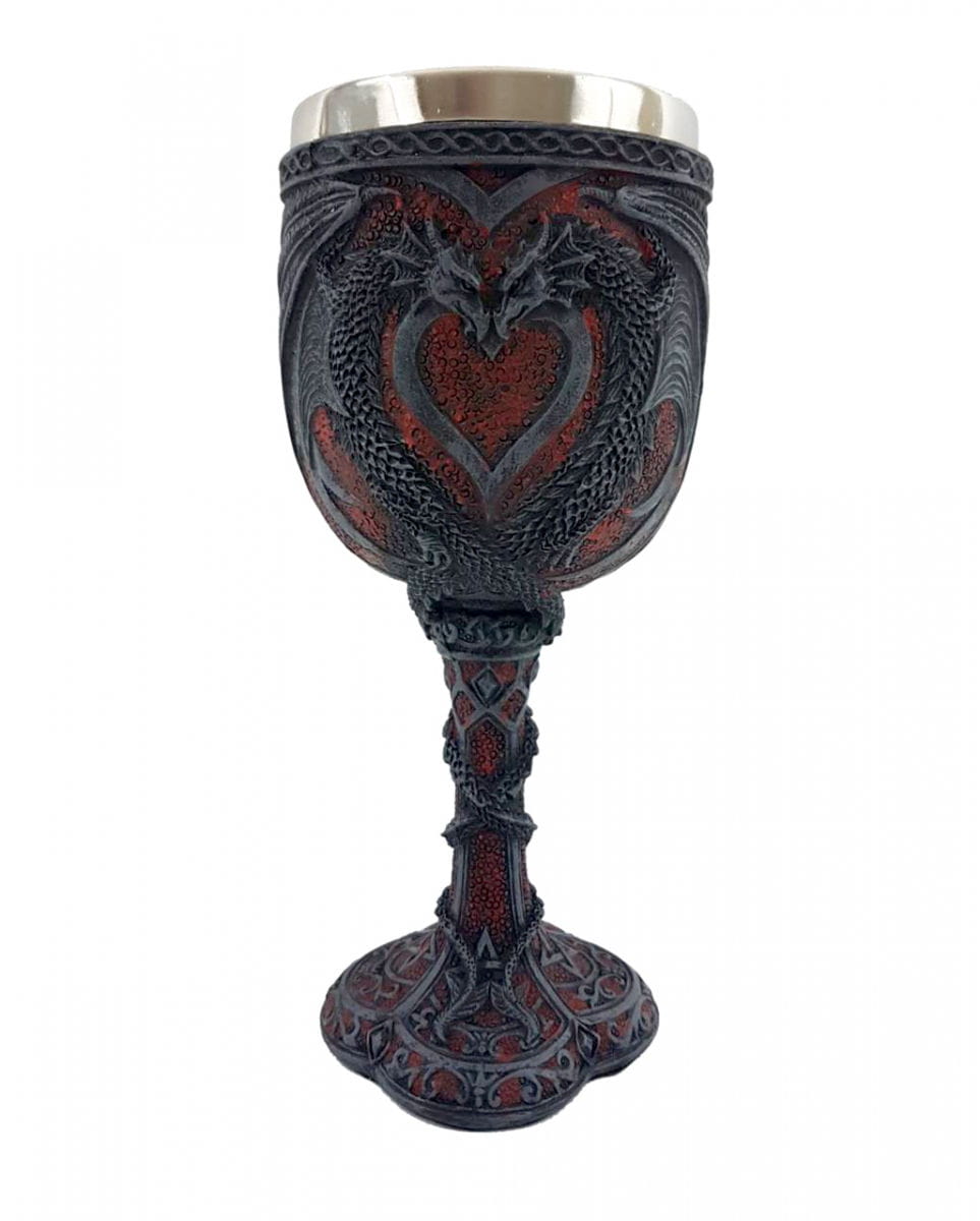 Gothic Kelch mit Drachen Herz