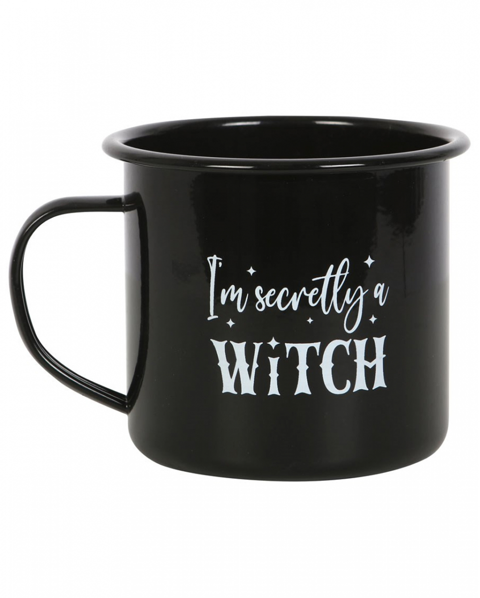 'I am secretly a Witch' Emaille Tasse