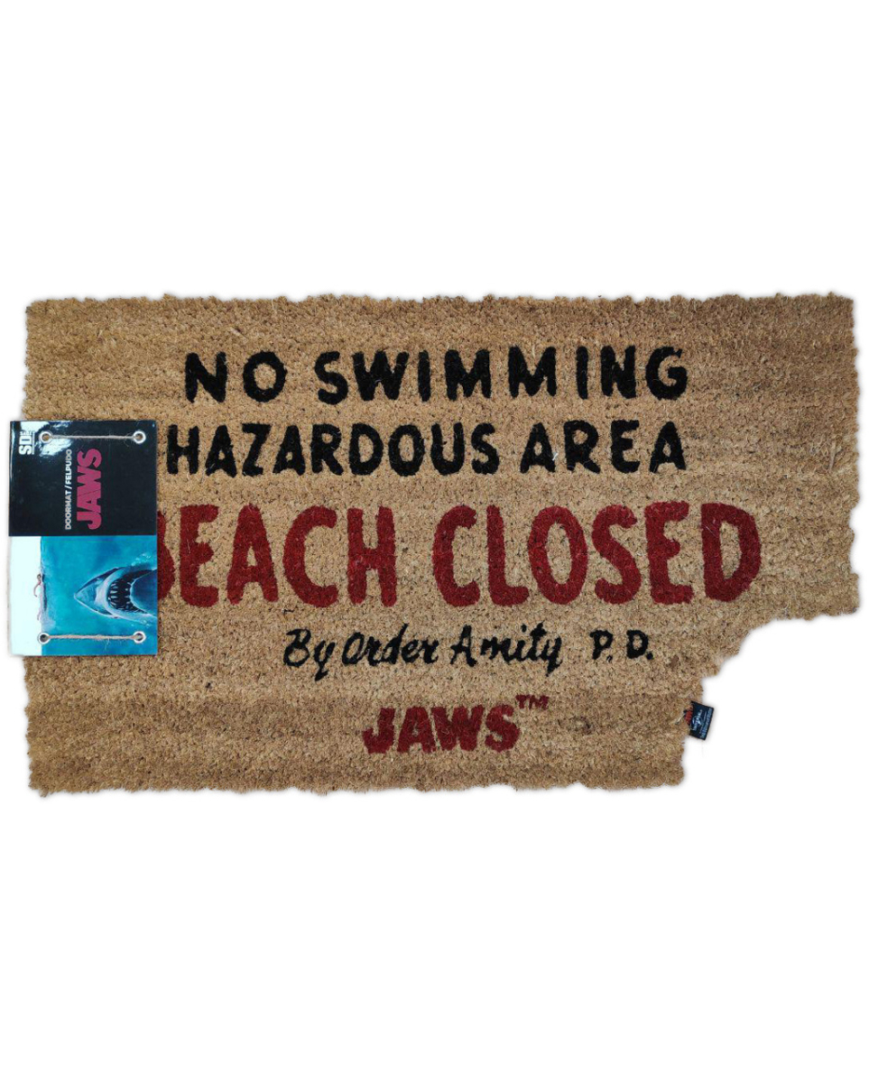 Jaws Beach Closed Türmatte 60x40cm