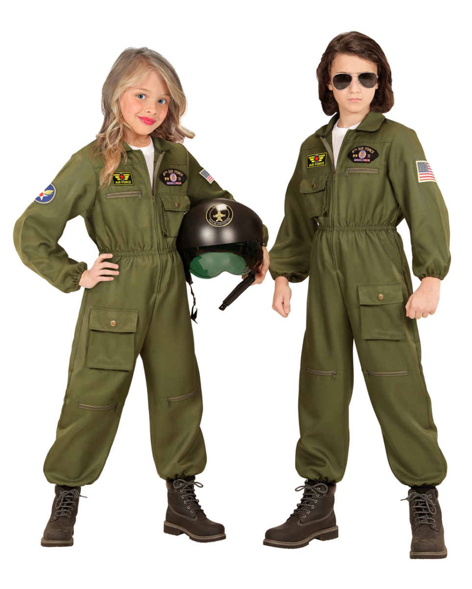Kampfjet Pilot Kostüm für Kinder