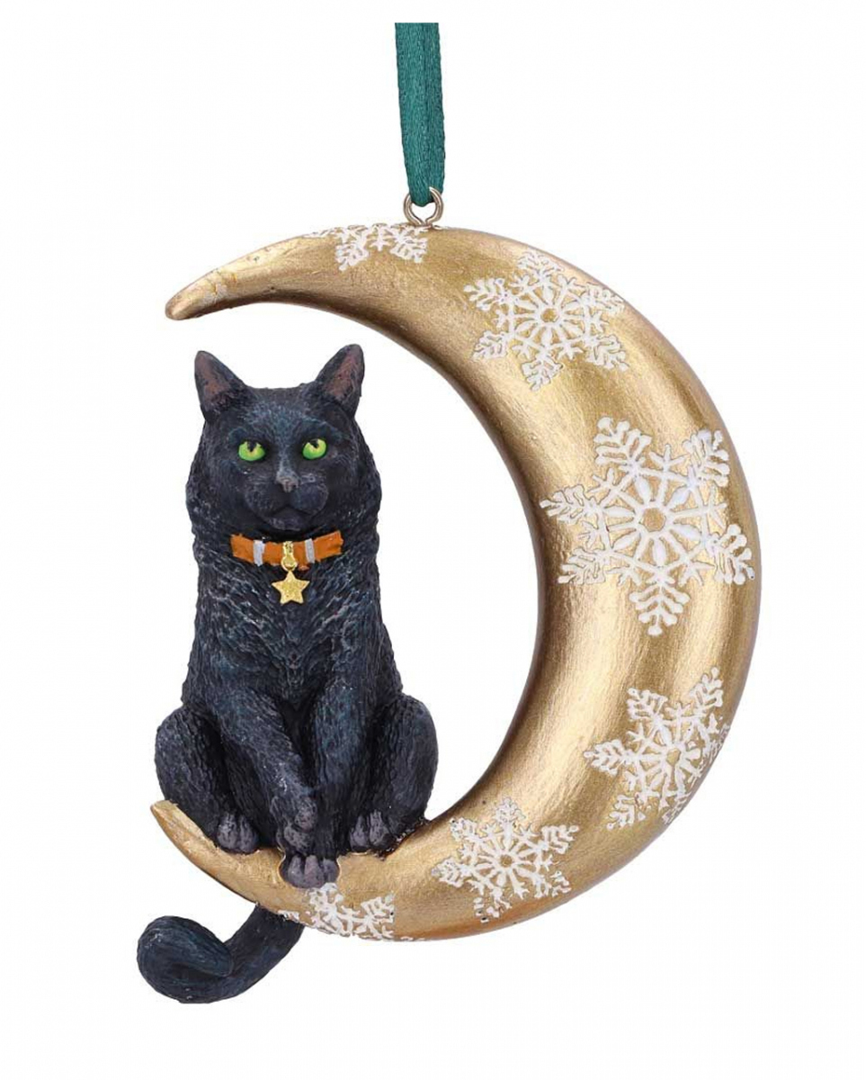 Mond-Katze Weihnachtskugel 9cm