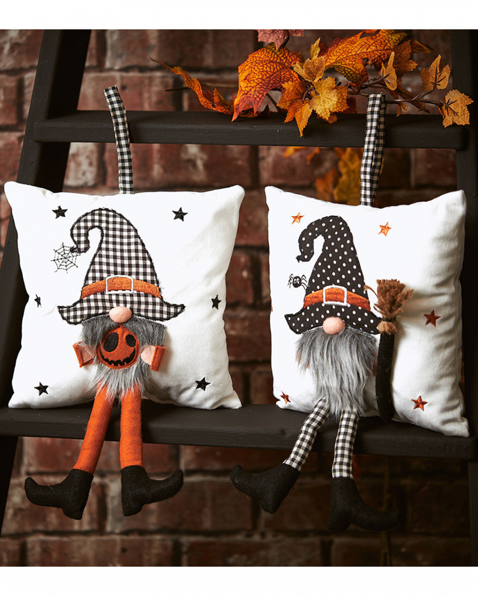 Kleines Hexen Halloween Kissen 25x25 cm