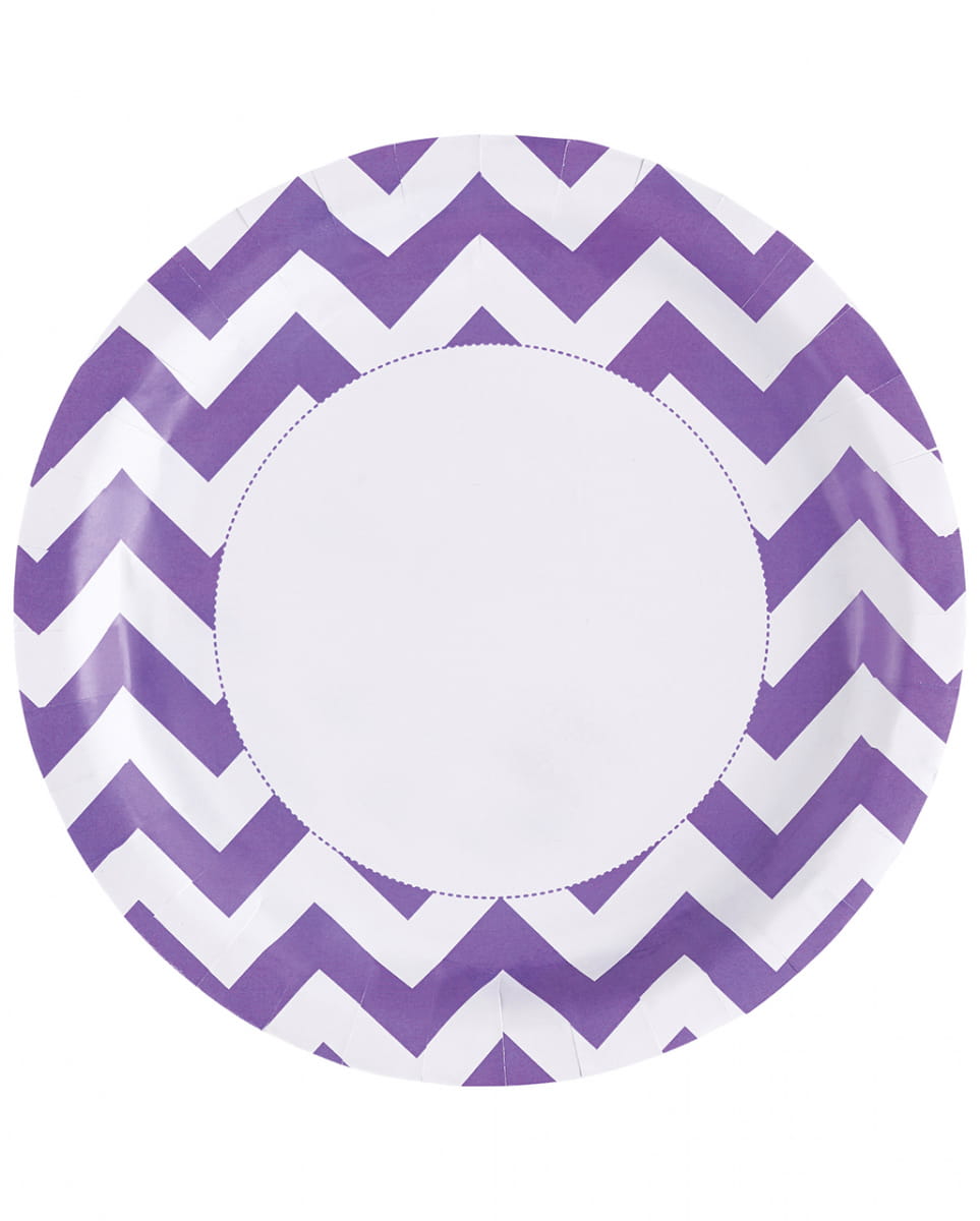 Zick-Zack Pappteller lila 8 St.
