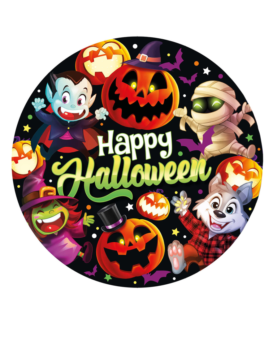 Happy Halloween Monster Pappteller 6 St.