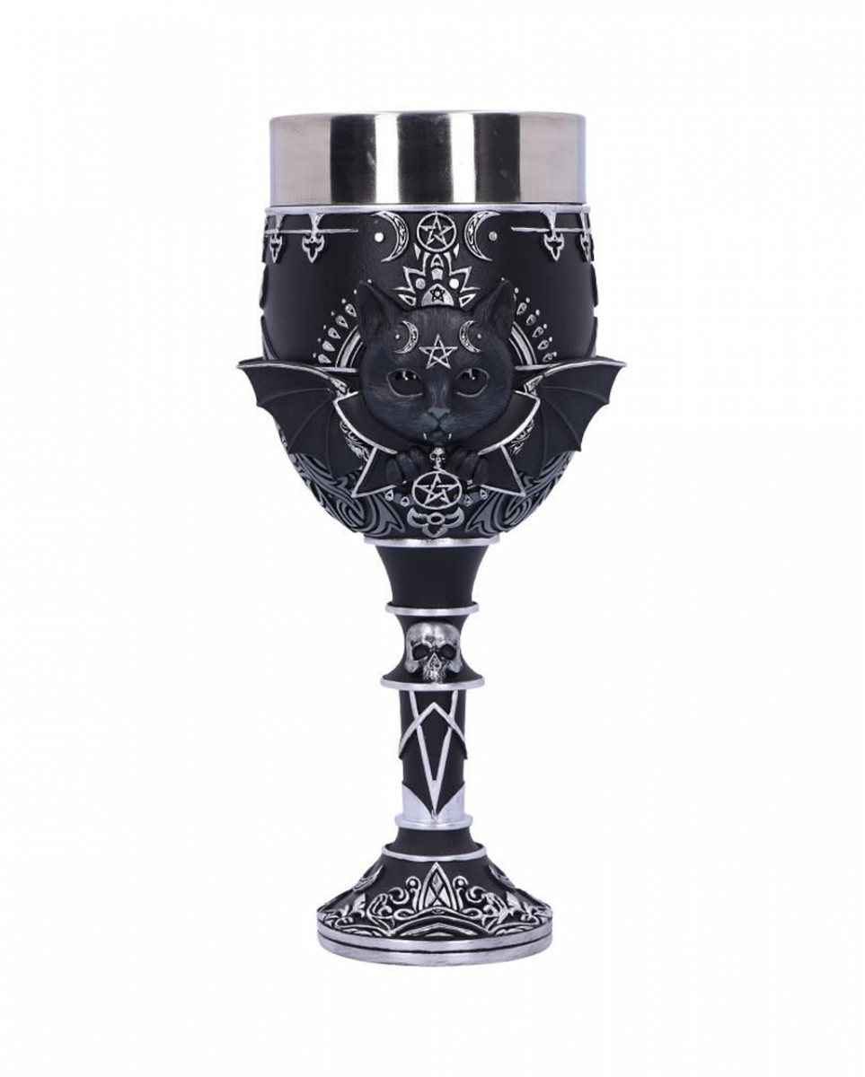 Katze mit Fledermausflügeln Kelch