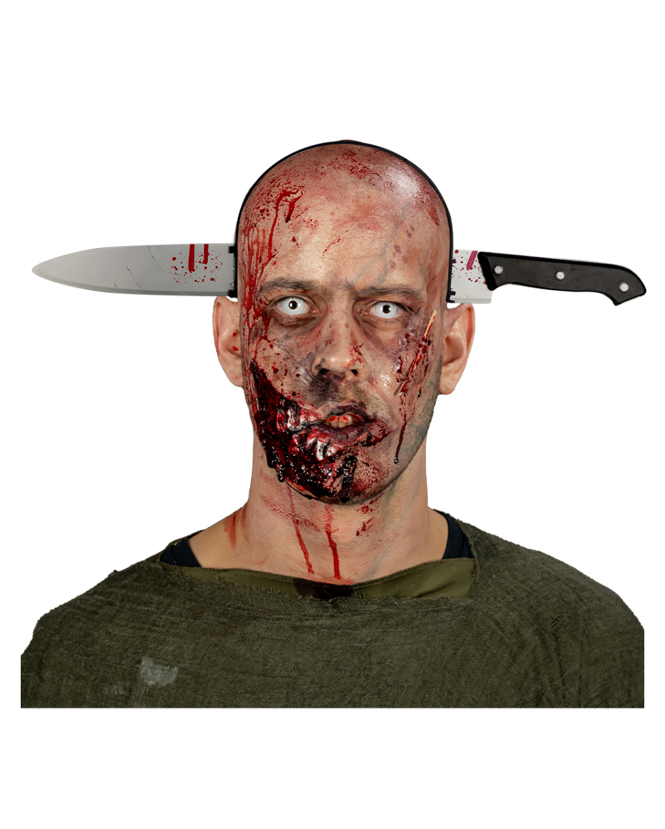 Messer im Schädel Halloween Haarreif