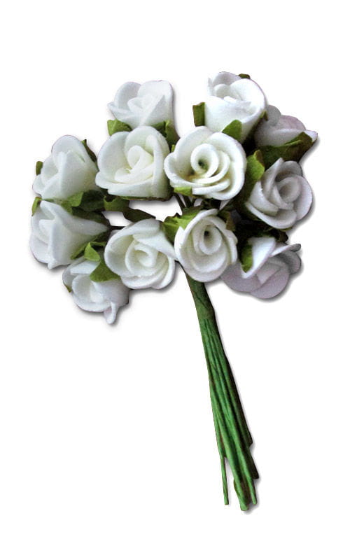 Mini-Rosenstrauss cremefarben