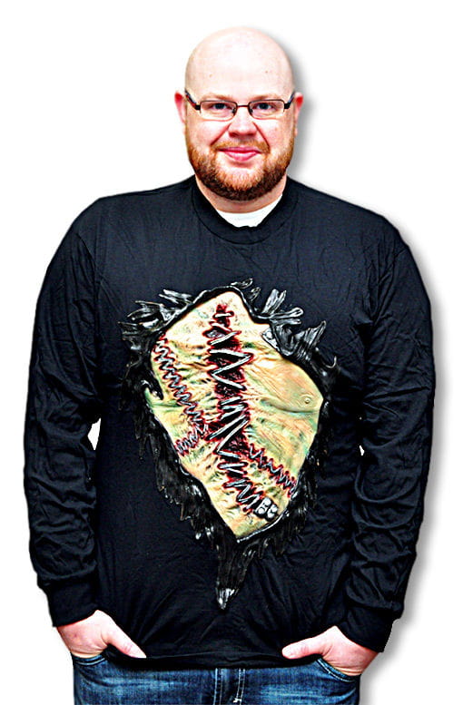 Monsterbrust Shirt mit Latex Applikation