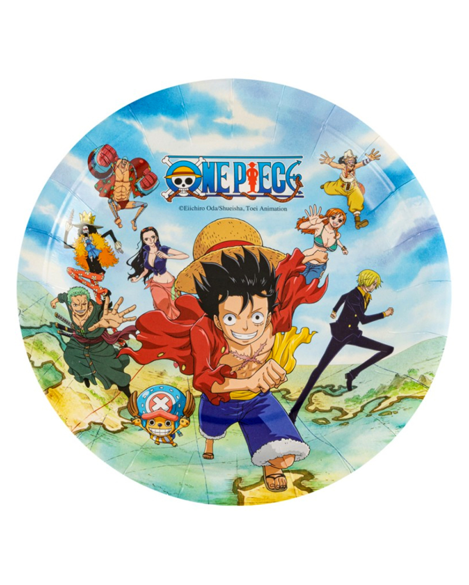 One Piece Pappteller 8 St. 23cm