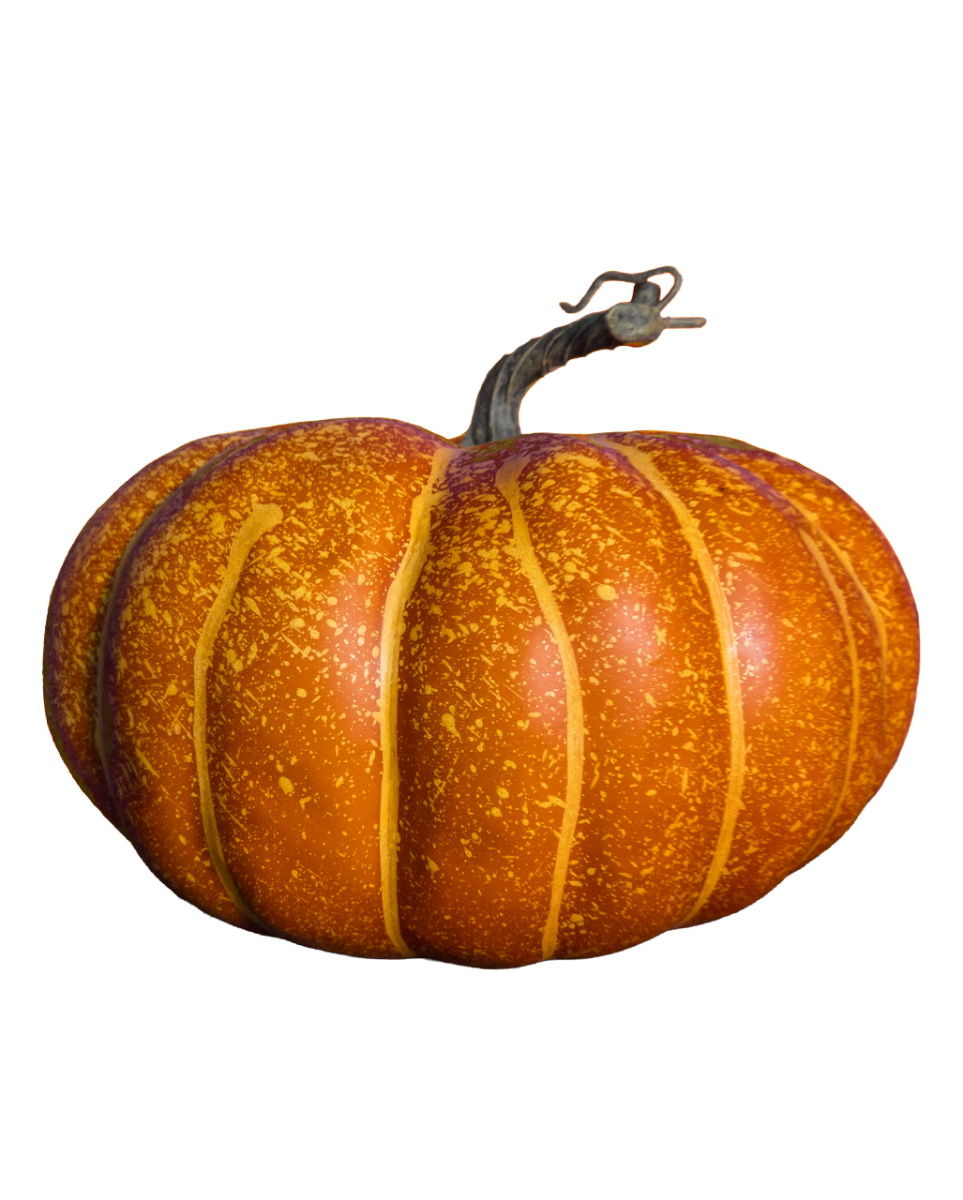 Gesprenkelter Oranger Deko Kürbis 26x17cm