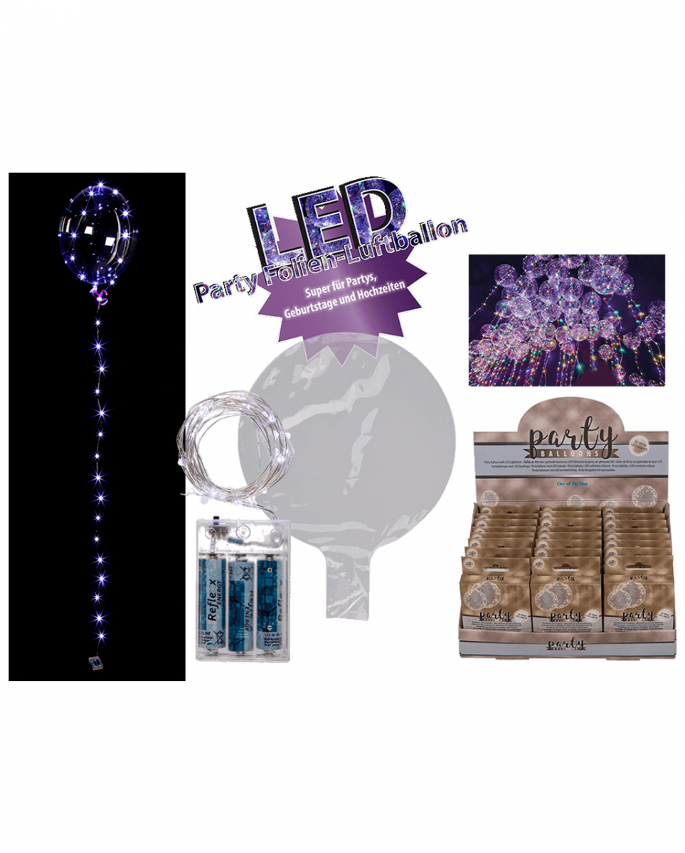 Partyballon mit weißer Lichterkette