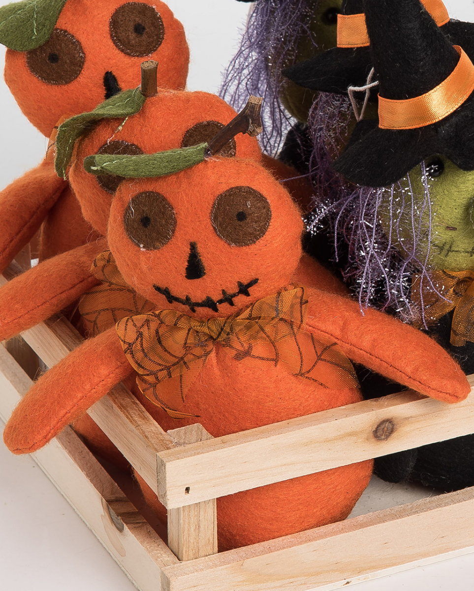 Kleine Plüsch Halloween Kürbis Figur