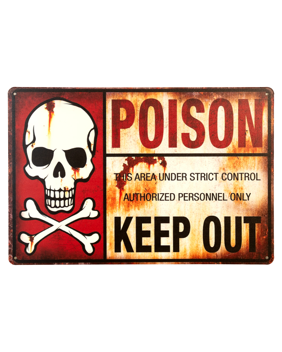 „Poison Keep Out“ Metallschild 30x20cm