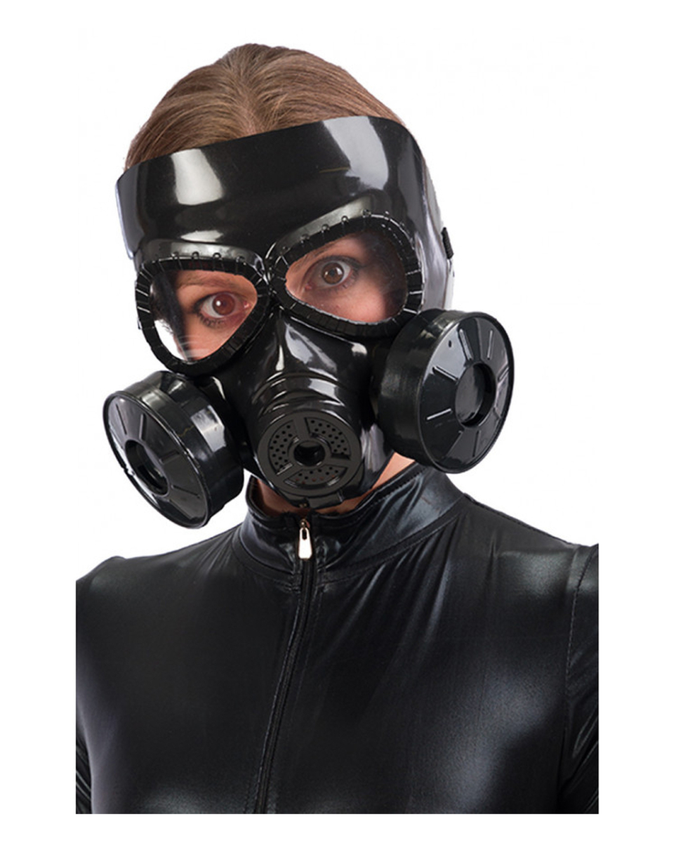 Kunststoff Gasmaske schwarz