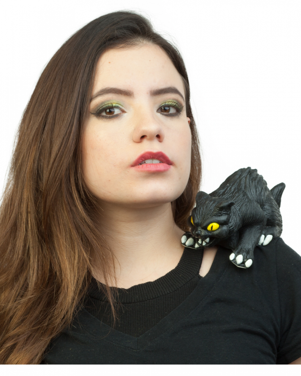 Schulter-Clip Schwarze Katze
