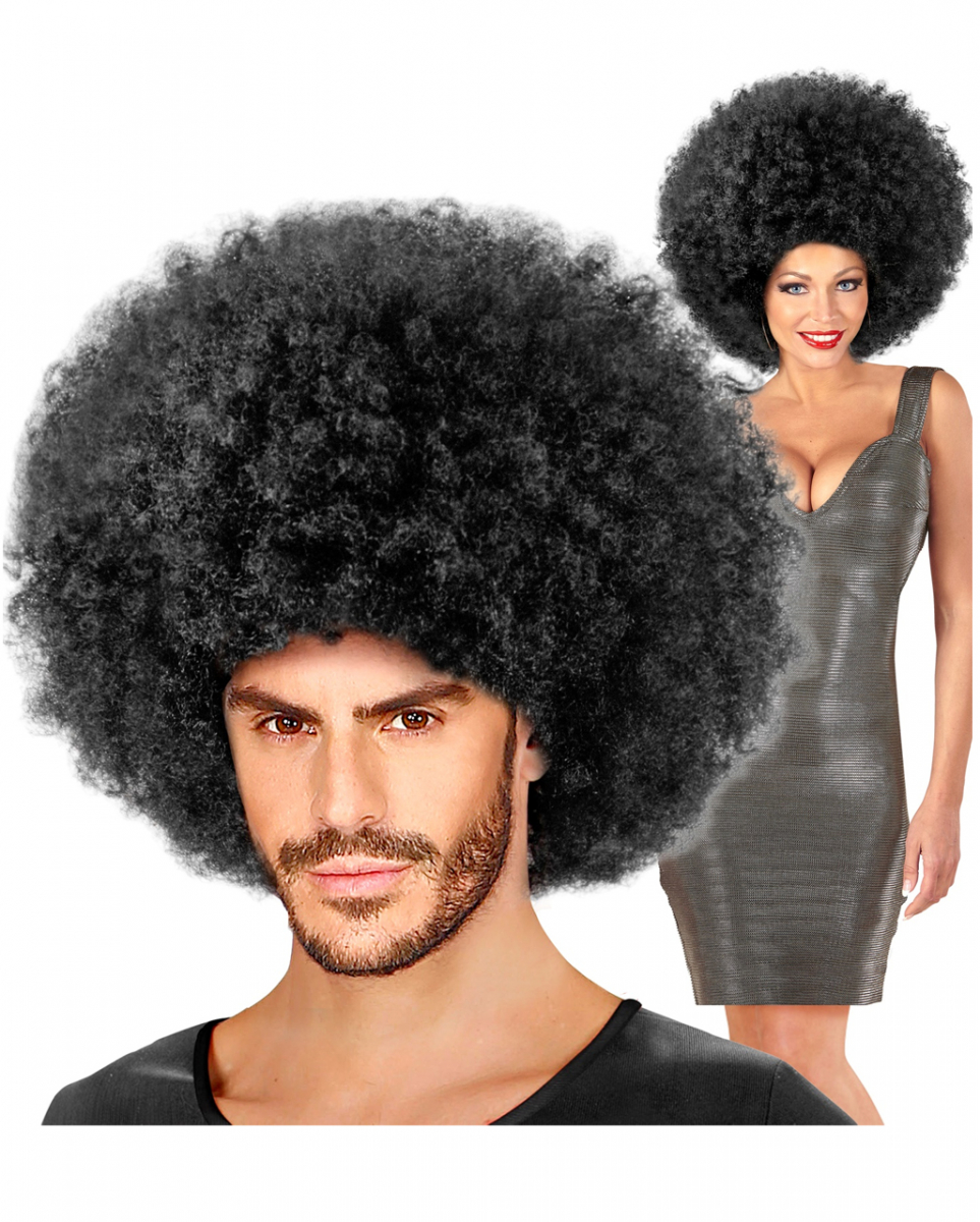 Schwarze Ultra Afro Perücke Unisex