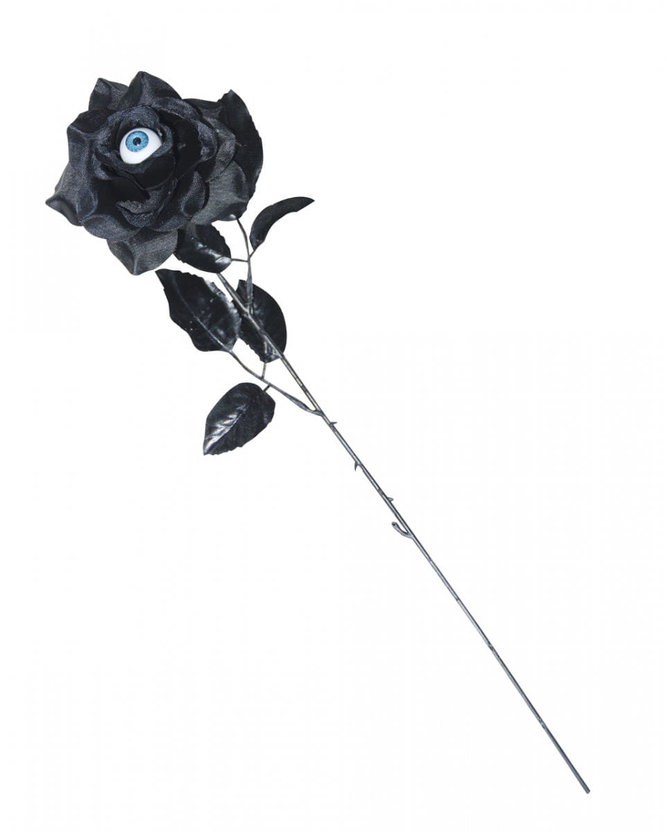 Schwarze Gothic Rose mit blauem Auge