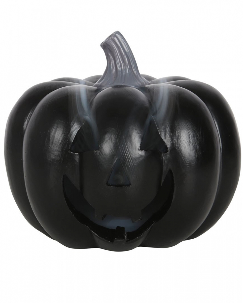 Schwarzer Kürbis Halloween Räucherkegelhalter 11cm
