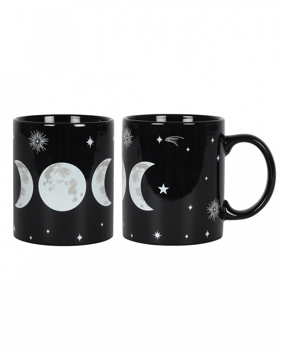 Schwarze Triple Moon Kaffeetasse