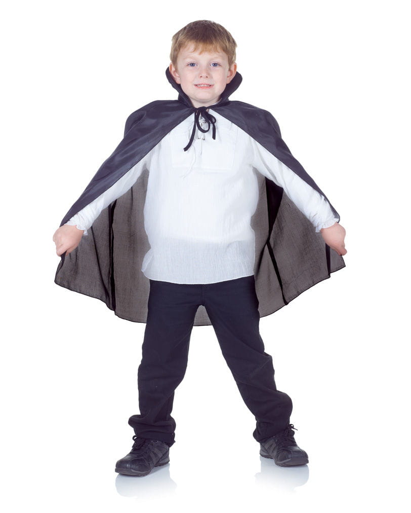 Schwarzer Vampir-Umhang für Kinder