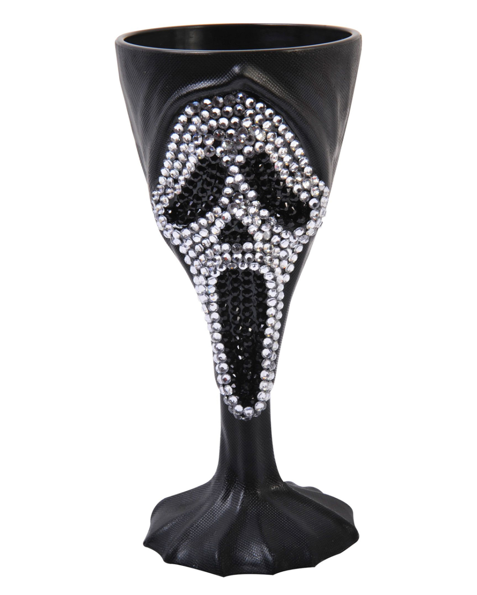 Schwarzer Scream Kelch mit Glitzer Ghostface